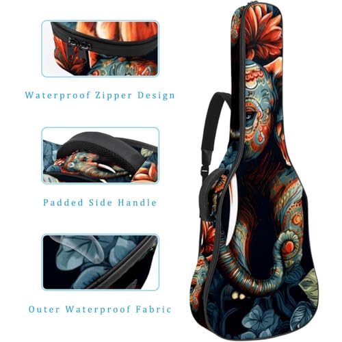 JRHEJTFZ Housse pour guitare acoustique de 1,9 cm d’épaisseur, étanche, durable et élégant, motif plantes brillantes, Multicolore 5., 42.9×16.9×4.7 in, Motif imprimé tendance - Les Beatles, Paul McCartney, John Lennon, RIngo Starr, George Harrison JRHEJTFZ Housse pour guitare acoustique de 1,9 cm d'épaisseur, étanche, durable et élégant, motif plantes brillantes, Multicolore 5., 42.9x16.9x4.7 in, Motif imprimé tendance – Image 5