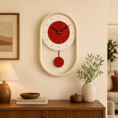 Modern Pendulum Wall Clock for Living Room Kitchen Bedroom Farmhouse Decor - Image 2