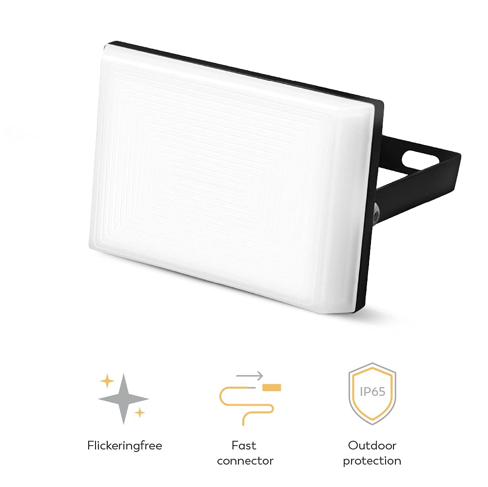 Garza - PACK 4 Focos de exterior LED Extraplano, 30W, 2850 lumenes, Luz Fría 6000K, Proyector LED Impermeable (IP65) para Casa, Jardín, Garaje, Patio