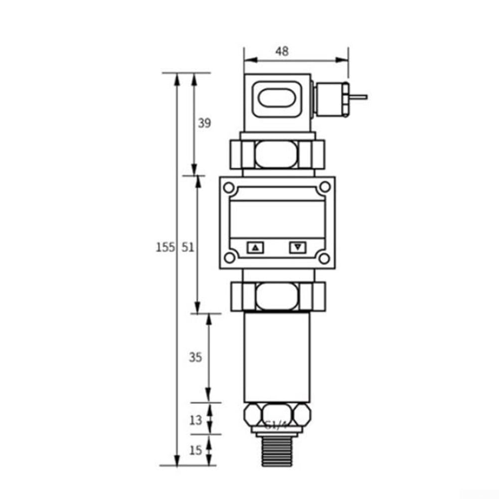 Transductor de presión digital 4-20 mA con LCD 0-435 PSI (0-145 PSI)