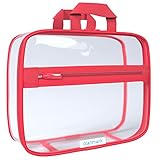 Clear Toiletry Bag - PVC Makeup Bag - Large Transparent Cosmetic Travel Case - See Through Packing C