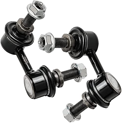 Image of Detroit Axle - 6pc Front End Control Arms for 2005-2025 Nissan Frontier, 2005-2012 Pathfinder, 2005-2015 Xterra, 4 Upper & Lower Control Arms 2 Sway Bar Links Replacement