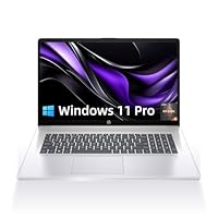 HP 17.3-inch Flagship Touchscreen Laptop - Win 11 Pro • AI-Powered Copilot • AMD R5-7530U • 17.3&quot; HD+ BrightView Display • Wi-Fi 6, w/Laptop Computer Accessories (16G RAM, 1TB SSD)