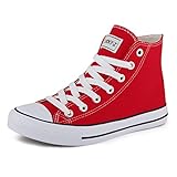  ein Must-Have best-boots Damen High-Top Sneaker Schnürer ROT 806 Größe 42