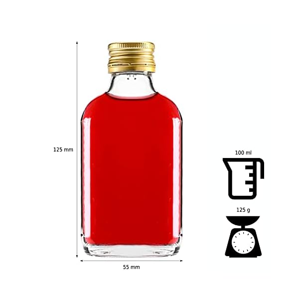 SUPERBUTELKI.PL Mini Glasflaschen - Glasflaschen fÃ¼r SÃ¤fte und GetrÃ¤nke - Glasflaschen mit Korken - Glasgeschenkflaschen (100, 100 ml) – Bild 5