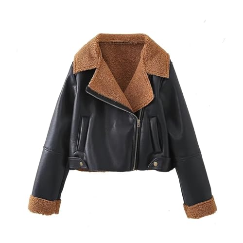 Veste de moto polaire de qualité supérieure finitions soignées en similicuir