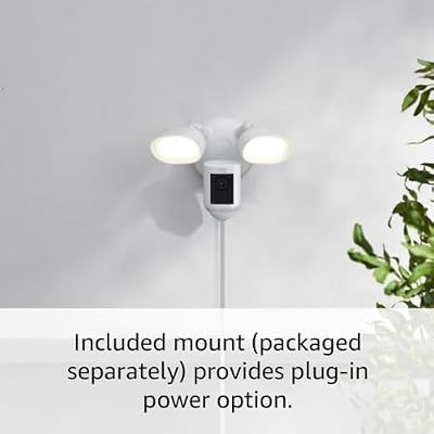 Like-New Ring Floodlight Cam Pro - Plug-in power, White