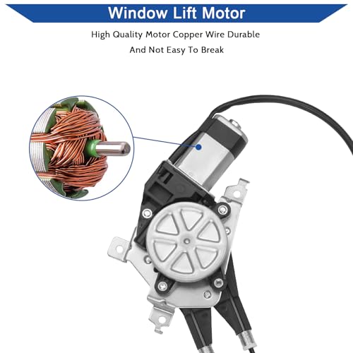 Image of Obaee Window Regulator with Motor Front Right Passenger Side, OE 741-587