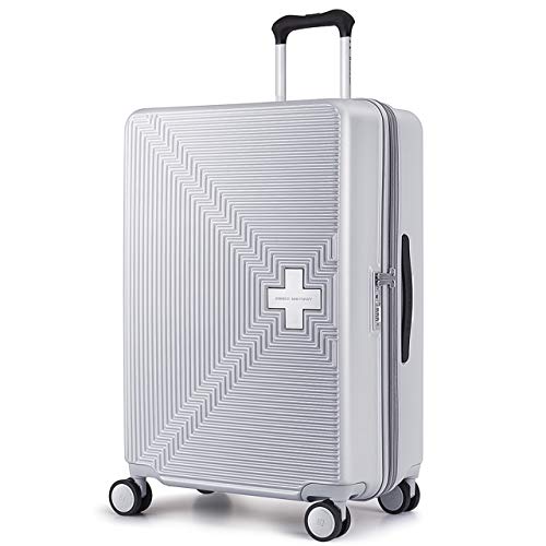 Fortress フォートレス スーツケース Type M ファスナータイプ TSAロック 超軽量 傷防止 一年保証 ／Mサイズ 26インチ 69L シルバー