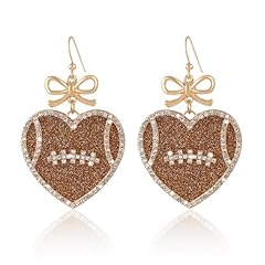 Heart Football Earrings A