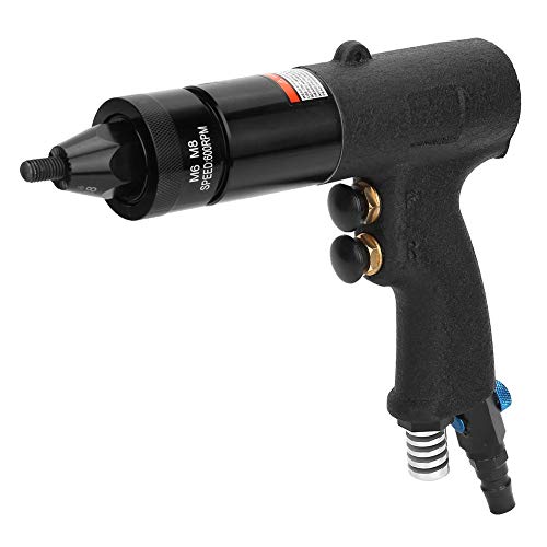 Pneumatic Riveting Gun, Air Rivet Tool for Metal Plate and Pipe, Self-Locking Quick-Change Head