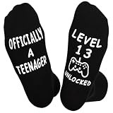 Clydewy Calcetines de 13 años, calcetines de 13 años, regalos de cumpleaños para adolescentes, niños, niñas, hijo, nieto, calcetines de algodón antideslizantes, calcetines largos, regalos divertidos