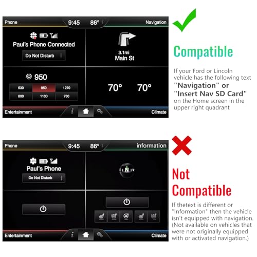 Latest Version A15 Navigation SD Card for Ford&Lincoln, 2024 Newest GPS Card with Update USA/Canada Maps- Sync2 Navigation System - GM5T-19H449-AJ