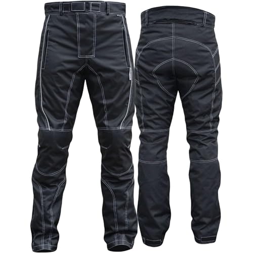 German Wear Herren Motorradhose Textilien Motorrad Hose Kombihose Schwarz 58 Schwarz