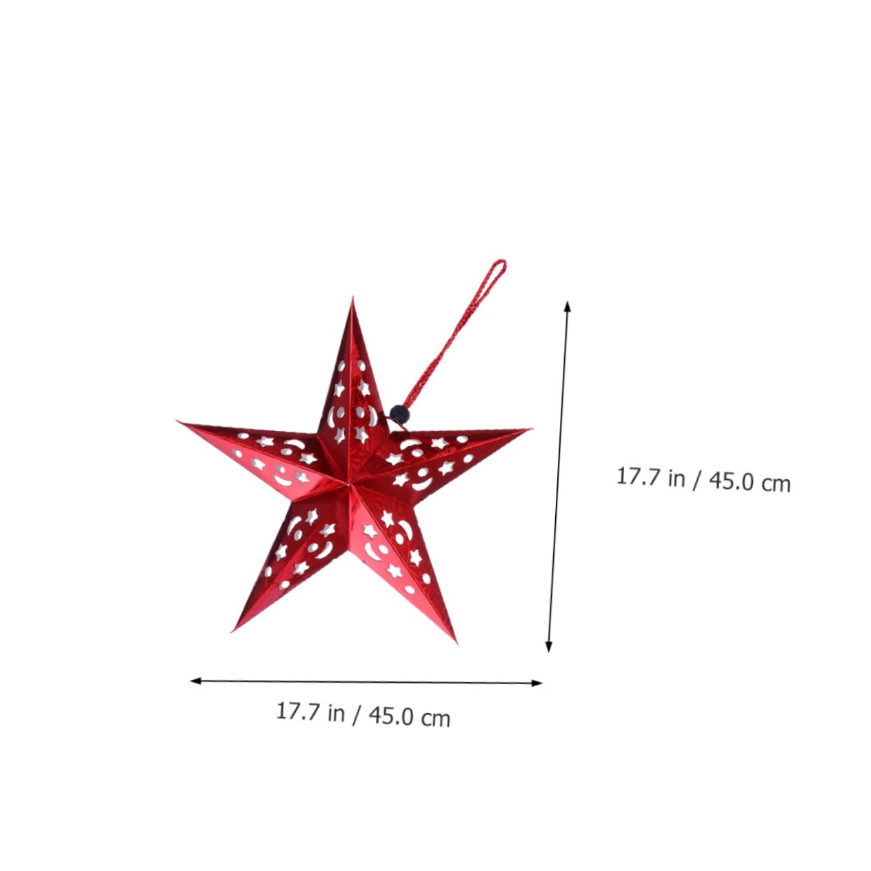 DOITOOL 2 Sätze Weihnachtliche Teiliges Papier Sterndeckel mit LED Lichtern Große Rote Faltsterne Batteriebetriebene Mini LED Lichterketten Dekorative Hängende Weihnachtsbeleuchtung für