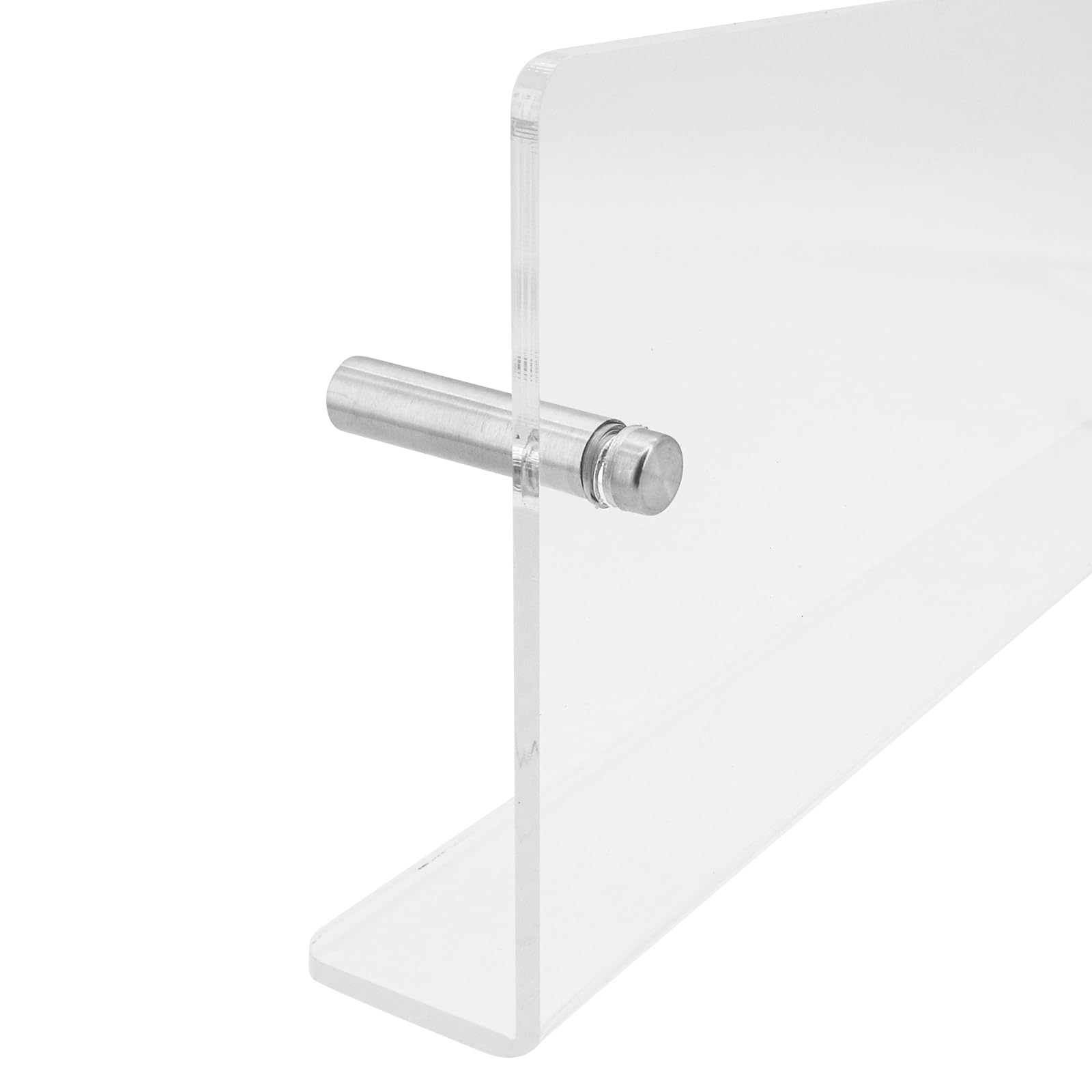 Lot de 2 étagères acryliques pour disques vinyles, étagères flottantes transparentes murales pour livres, magazines, livres de dessin, disques, albums (40L x 15H x 3,5P cm)