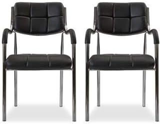 GURU CHAIRS Pack of 2 (Black) Leatherette Weston Visitor Guest Chair or Study Chair Price In India