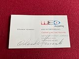 Orlando Ferrante (Disney),"Autographed" (JSA) Business Card (Vintage) - NFL Autographed Football Cards