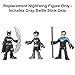 Replacement Part for Imaginext Super-Friends Playset - HML03 ~ Replacement Poseable Nightwing Figure ~ Includes Gray Battle Stick Gear