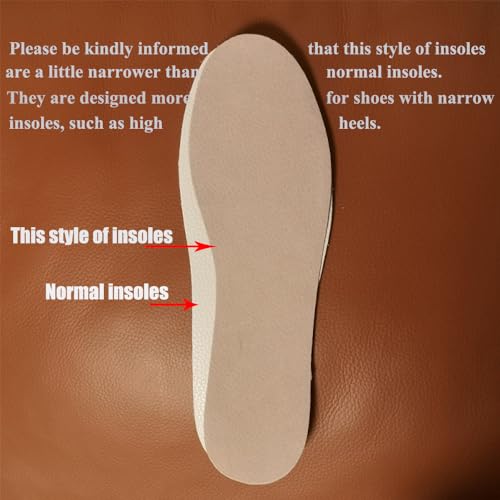 Image of Pigskin Leather Cushion Inserts for Women, Self-Adhesive Barefoot Cushioning Shoe Insoles for High Heels, Sandals, Dress Shoes and Flats, Sockless Shoe Liners Anti-Slip and Ultra-Absorbent, 1 Pair