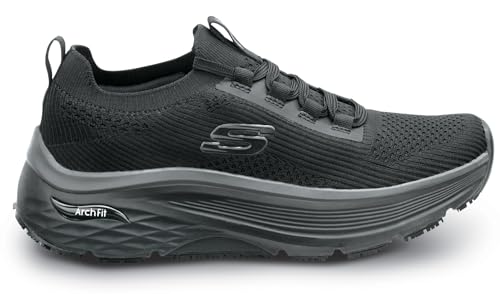 Skechers Work Addison, Arch Fit, Women's, Black, Soft Toe, MaxTrax Slip Resistant, EH, Low Athletic, Work Shoe (7.5 M)