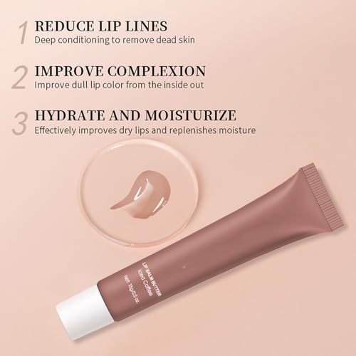 FeiCuiYun Summer Lip Butter Lip Balm, Ultra-Hydrating Natural Vegan Lip Balm, Sheer-Tinted Shine & Hydration, Soothes & Softens Dry Lips Skincare, Bálsamo labial hidratante #3 Iced Coffee