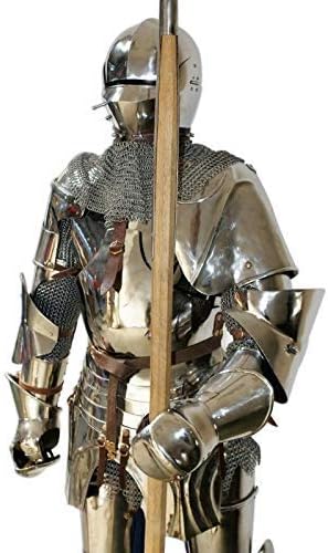 Milanese Armor Full Suit of Armor LARP/Reenactment Fully Wearable (Steel)