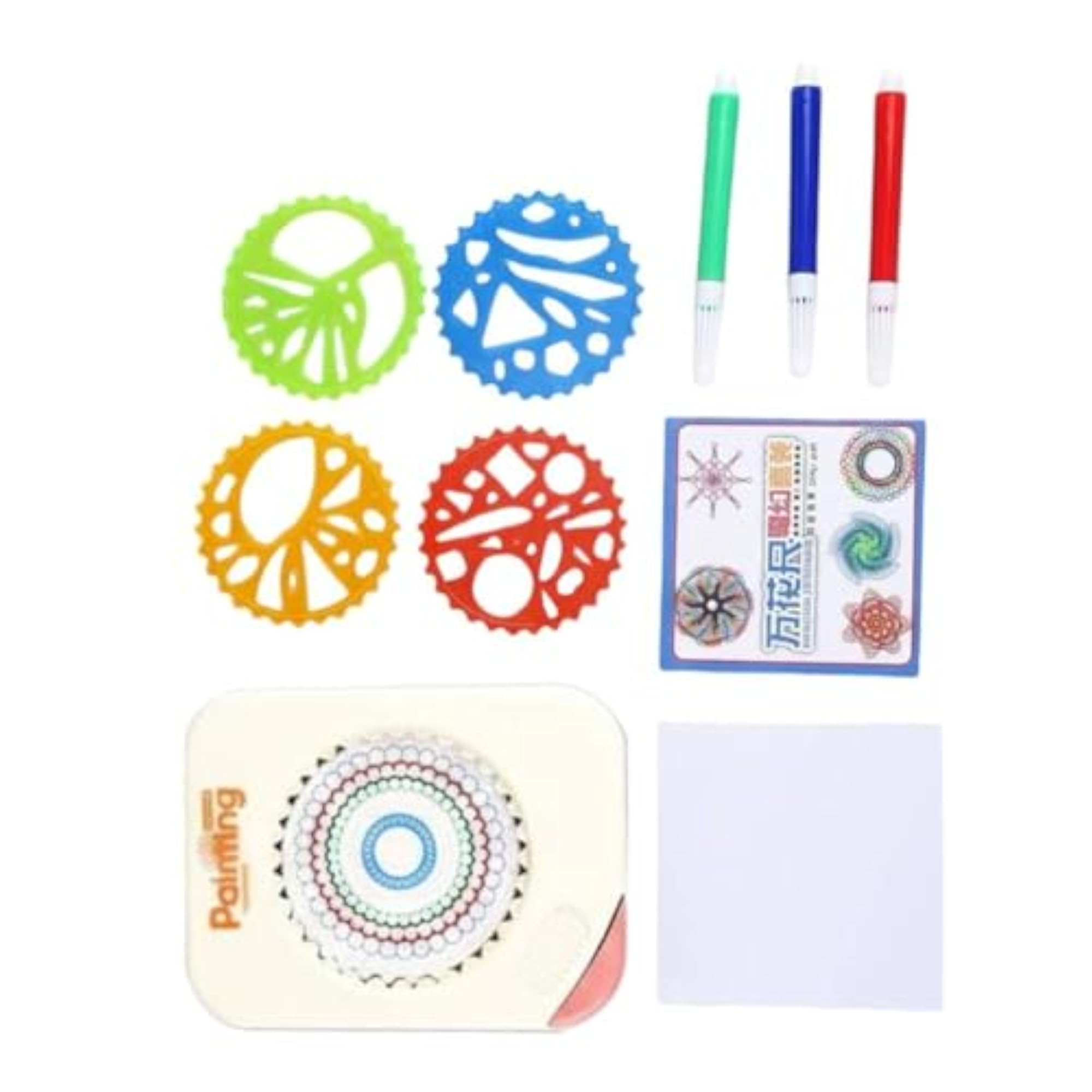 Spirograph Set with Reusable Drawing Templates