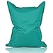 Lumaland Grand Pouf Chaise de XXL de Jeux - pour intérieur et extérieur - Le Salon, Jardin ou Chambre - Coussin avec Housse Lavable en Machine 380L 140 x 180 cm - Turquoise