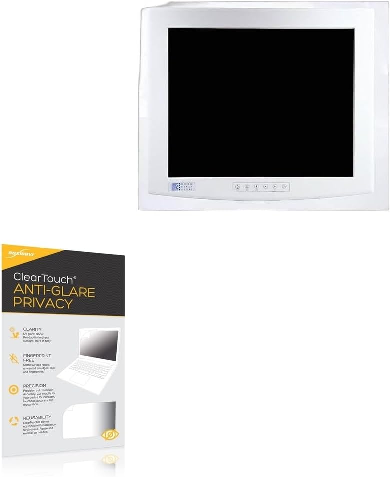 BoxWave Screen Protector Compatible With NDS VFX1516 LCD Display (15 in) - ClearTouch Anti-Glare Privacy (2-Pack), Privacy Screen Protector Flexible Film Anti-Glare