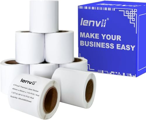 Étiquettes thermiques LENVII autocollantes de 76 mm x 25 mm pour étiqueteuse