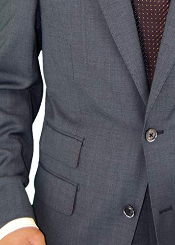 DTI BB Signature Italian Men's Two Button 2 Piece Wool Suit Ticket Pocket Jacket4