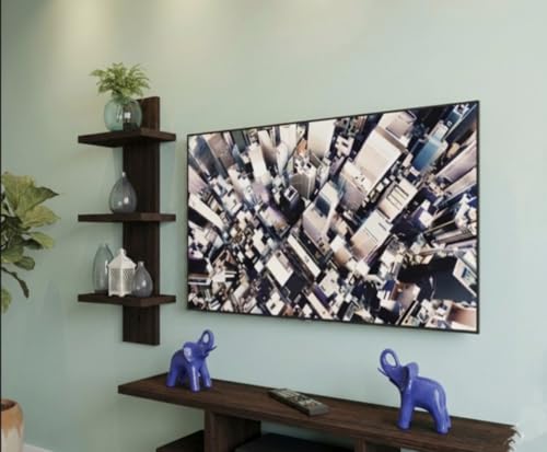 Image of Big topTv Cabinet Floating Shelves with 36 inches Broad Base Spread for Wall Set,Wall Mounted Shelf for Living Room, Bedroom, Outdoor,Gallery,Stairs (Dark Wenge)