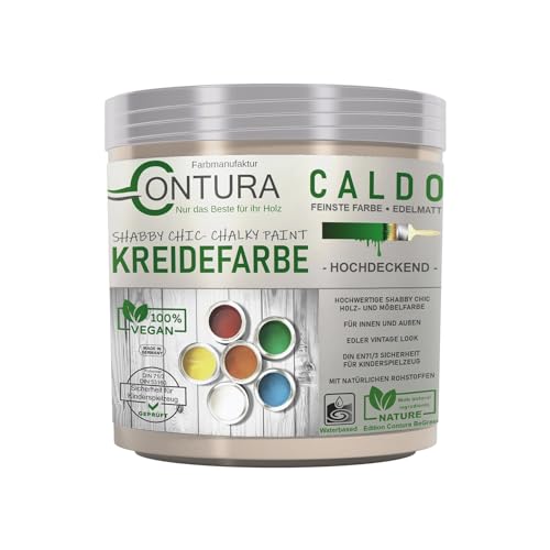 Contura BeGreen 250ml. Kreidefarbe Shabby Chic Möbellack Lack Möbel Farbe Holzlack Natur (09 Cappuccino)