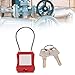 Stainless Steel Cable Lockout Tagout Kit with 85mm Shackle and 2 Copper Keys for Industrial Equipment Maintenance Safety LOTO