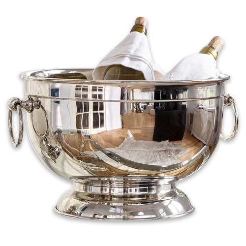 LOBERON Schale Westspring, klassischen Pokalform, Landhaus-Stil, Sektkühler, Weihnkühler, luxuriöses Tischaccessoire, Küchenutensilien, Messing, silber LOBERON Schale Westspring, klassischen Pokalform, Landhaus-Stil, Sektkühler, Weihnkühler, luxuriöses Tischaccessoire, Küchenutensilien, Messing, silber