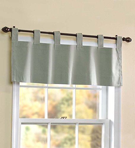 Thermalogic Energy Efficient Solid Tab-Top 40" W x 15" L Valance, in Sage