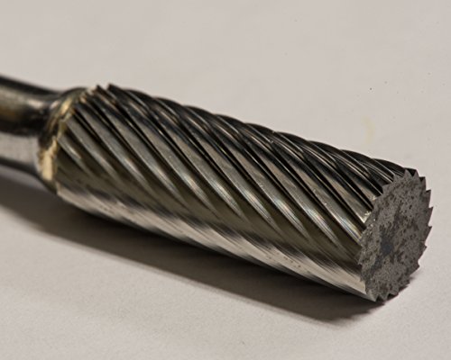 Fresa de Carburo Single Cut SA-3L 3/8 x 1 pulg en vástago 1/4 pulg miniatura 7