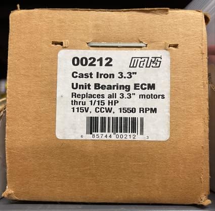 Mars 00212 ECM Refrigeration Motor packaging label