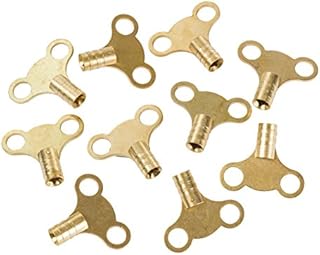 Dickie Dyer 11042 Brass Clock Type Radiator Keys (Pack of 10)