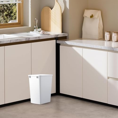 Image of ROOMTEC 35QT Kitchen Trash Can,Sturdy and Lightweight Slim Trash Can,2-Pack