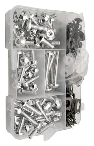 �E�B���h�X�N���[�� �t�F�A�����O �{���g �p YZ125 YZ 80 85 125 125f 450f YZ250F YZ450F �{�f�B���[�N �l�W �I�[�g�o�C�t�F�A�����O �{���g �i�b�g �L�b�g �t�@�X�i�[ �N���b�v(Sliver)