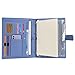 Produktbild Wonderpool A4 PU Leder Ringhalter Schreibmappe Multi Dokumenten Etui mit herausnehmbarem Binder Klemmbrett und funktioneller Tasche für Organizer Büro Reise Schule (Blau)