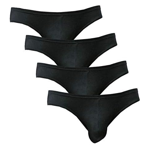 Gudan Mens Bikini Underwear Silky Modal Microfiber Briefs (Modal 4P BK, Small) Cover