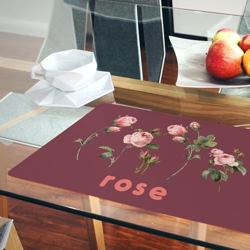 Sets de table en liège grand format napperons fleurs minimaliste chic