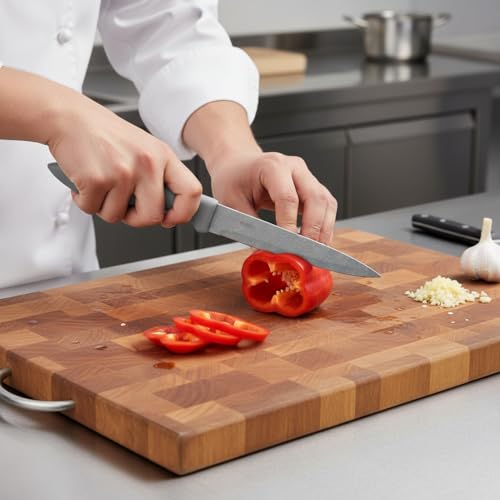 Image of SKYTONE Knife Set of 3 with Cover, Stainless Steel Knives for Kitchen| Sharp Edge Cutting Chef Knifes for Chopping Vegetables, Fruits, Multipurpose Knife, Kitchen Tools (Grey Pack of 2)