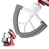 Flex Edge Beater for Kitchenaid Mixer, 4.5/5 Quart Flat Paddle Beater Attachments with Flexible Sili