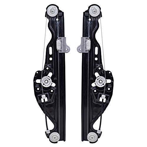 Autoandart Brock Replacement Driver And Passenger Rear Power Window Lift Regulators Compatible With 2004-2010 5 Series 2006-2010 M5 51357184745 51357184746 #TOP11