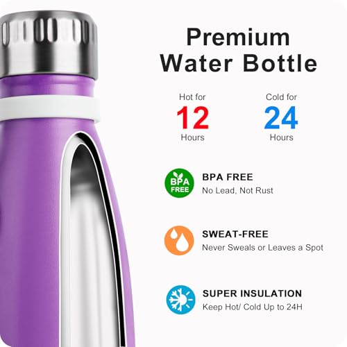 Image of 12 oz Water Bottle for Kids,Stainless Steel Vacuum Insulated Sports Flask
