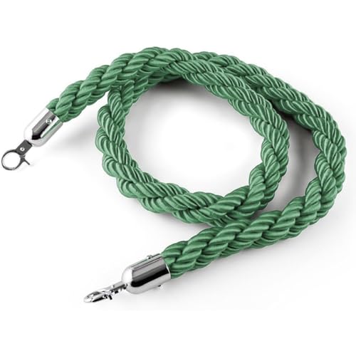 Corde de barrière de poteau en chanvre vert élégante pour guidage de foule